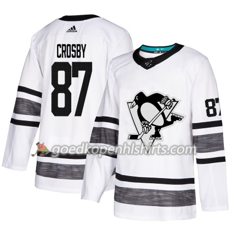 Pittsburgh Penguins Sidney Crosby 87 2019 All-Star Adidas Wit Authentic Shirt - Mannen